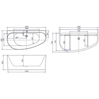 Акриловая ванна Allen Brau Priority  2.31005.20A  160x78 без гидромассажа