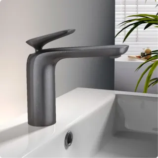 Смеситель для раковины AQUAme Como AQM6510GM графит матовый