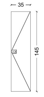 Пенал Armadi Art Lucido 772-Light Gold 35 см светлое золото