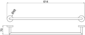 Полотенцедержатель Allen Brau Priority 6.31011-31 Черный матовый