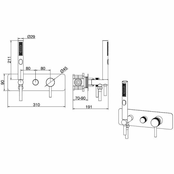 Смеситель для душа Allen Brau Priority 5.31009-00 Хром