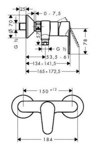 Смеситель Hansgrohe Talis E2 31662000 для душа