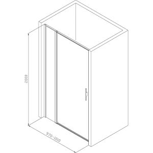 Душевая дверь Allen Brau Priority 100 3.31006.BBA профиль Черный