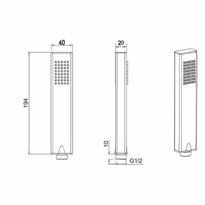 Душевая лейка Allen Brau Infinity 5.21021-31 Черный матовый