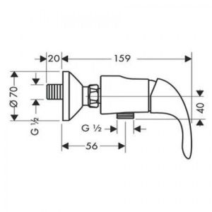 Смеситель Hansgrohe Focus E 31760000 для душа