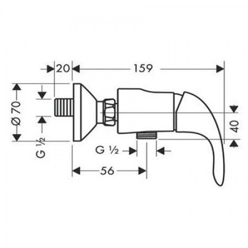 Смеситель Hansgrohe Focus E 31760000 для душа