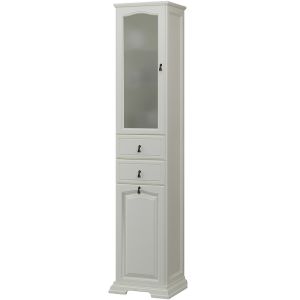 Шкаф-колонна Opadiris Риспекто 40 L 00-00005836 с бельевой корзиной Слоновая кость