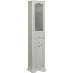 Шкаф-колонна Opadiris Риспекто 40 R 00-00005837 с бельевой корзиной Слоновая кость