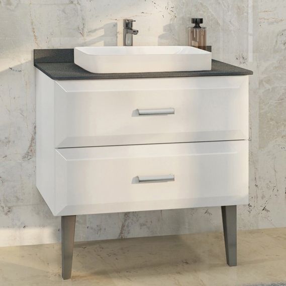 Тумба-умывальник COMFORTY Империя 80 с графитовой столешницей c раковиной Comforty 78189 ,00-00014817