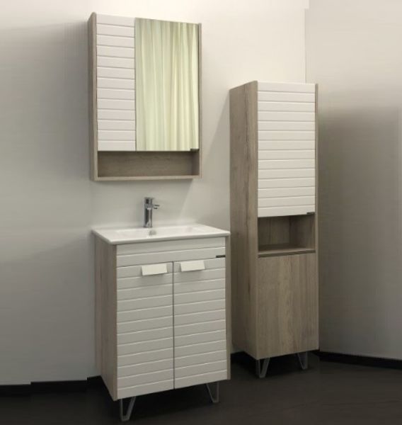 Тумба-умывальник COMFORTY Клеон 60Н с раковиной Quadro 60 ,00-00002044