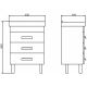 Тумба с раковиной Comforty Никосия 00-00011160 60 см Дуб темный