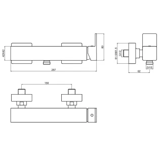 Смеситель для душа AQUAme Savona AQM6813GM графит матовый