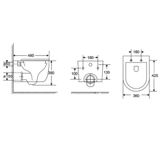 Унитаз подвесной AQUAme AQM2013PRO безободковый белый