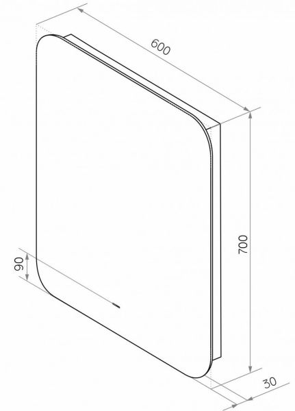 Зеркало с холодной подсветкой Art&Max Ravenna 60x70см AM-Rav-600-700-DS-F