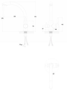 Смеситель для кухни Paulmark Essen Es213001-401 антрацит Смеситель для кухни Paulmark Essen Es213001-401 антрацит