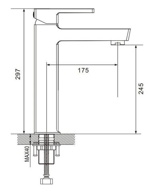 Смеситель для раковины Rose R1811C-1 белый