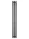 Полотенцесушитель электрический Wonzon & Woghand Kassel WW-AL72312-MB 120x13 см чёрный матовый