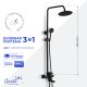 Душевая стойка Ceruttispa ОВИДИО RSMB (OVIDIO RSMB) CT12078 чёрный матовый