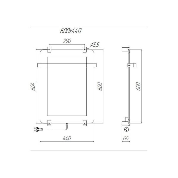 Электрический полотенцесушитель Allen Brau Infinity 00288916 44х60 см
