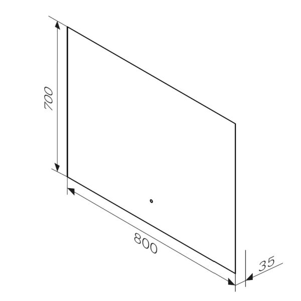 Зеркало Am.Pm X-Joy M85MOX10801S с  LED-подсветкой и ИК-сенсором 80 см