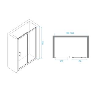 Душевая дверь RGW PA-14G 100x195см золото 41081410-16
