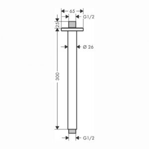 Кронштейн для верхнего душа Hansgrohe Vernis Shape 26407670