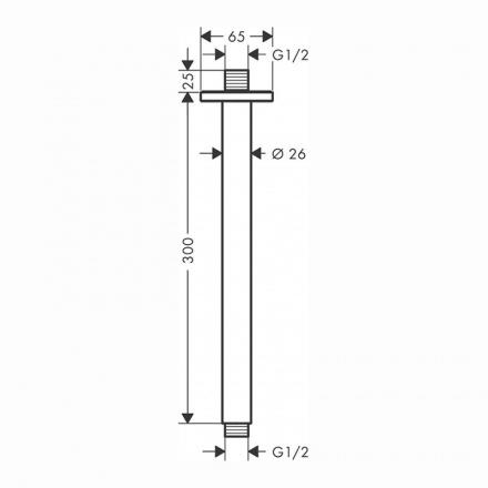 Кронштейн для верхнего душа Hansgrohe Vernis Shape 26407670