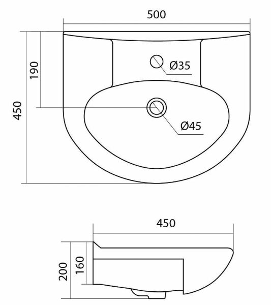 Раковина для мебели Style Line Канны ЛС-00000162