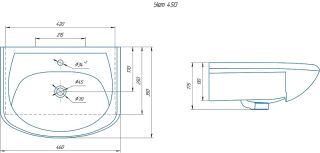 Раковина для мебели Style Line Уют ЛС-00000135 Раковина для мебели Style Line Уют ЛС-00000135