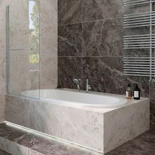 Шторка на ванну Veconi Palau PL-79, 900x1500, хром, стекло прозрачное Шторка на ванну Veconi Palau PL-79, 900x1500, хром, стекло прозрачное