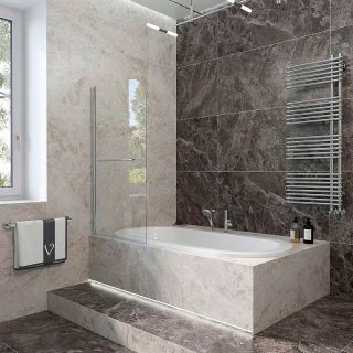 Шторка на ванну Veconi Palau PL-79, 900x1500, хром, стекло прозрачное Шторка на ванну Veconi Palau PL-79, 900x1500, хром, стекло прозрачное