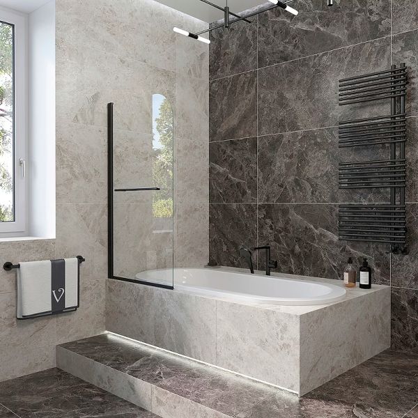 Шторка на ванну Veconi Palau PL-79B, 900x1500, хром, стекло прозрачное Шторка на ванну Veconi Palau PL-79B, 900x1500, хром, стекло прозрачное