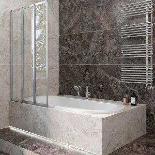 Шторка на ванну Veconi Palau PL-73L, 1200x1500, хром, стекло прозрачное Шторка на ванну Veconi Palau PL-73L, 1200x1500, хром, стекло прозрачное