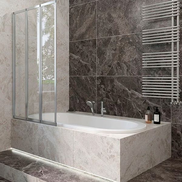 Шторка на ванну Veconi Palau PL-73L, 1200x1500, хром, стекло прозрачное Шторка на ванну Veconi Palau PL-73L, 1200x1500, хром, стекло прозрачное