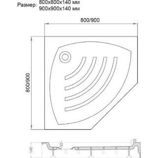 Акриловый поддон для душа Veconi Tezeo 100x100 TZ03-100T-01-19C1 Белый Акриловый поддон для душа Veconi Tezeo 100x100 TZ03-100T-01-19C1 Белый