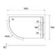 Душевой поддон из искусственного камня Veconi Tezeo 120x90 R TZ06R-12090A-01-19C3 Белый