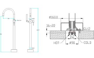 Напольный смеситель для ванны Boheme Uno 469-MW белый матовый Напольный смеситель для ванны Boheme Uno 469-MW белый матовый