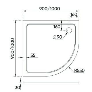 Душевой поддон из искусственного камня Veconi Tezeo 100x100 TZ10-100PL-01-19C3 Белый Душевой поддон из искусственного камня Veconi Tezeo 100x100 TZ10-100PL-01-19C3 Белый