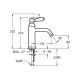 Смеситель для раковины Jacob Delafon  Louise E24360-BL Смеситель для раковины Jacob Delafon  Louise E24360-BL
