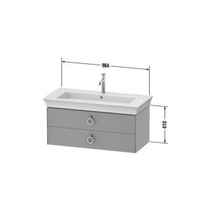 Тумба под раковину Duravit White Tulip 98.4 WT435208585 подвесная белая