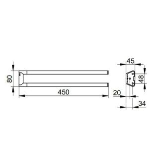 Полотенцедержатель Keuco Reva 12818010000 хром Полотенцедержатель Keuco Reva 12818010000 хром
