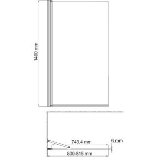 Шторка на ванну WasserKRAFT Berkel 80 48P01-80WFixed профиль Белый стекло прозрачное Шторка на ванну WasserKRAFT Berkel 80 48P01-80WFixed профиль Белый стекло прозрачное