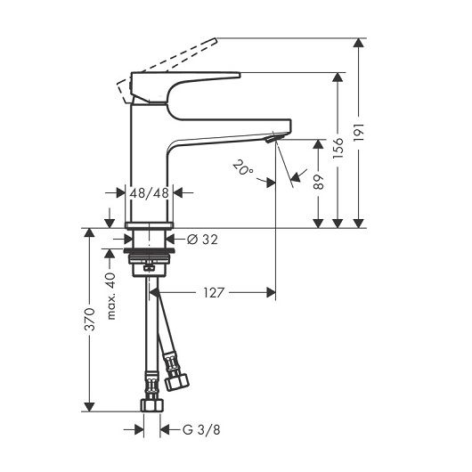 Смеситель Hansgrohe Metropol  32500700 для раковины