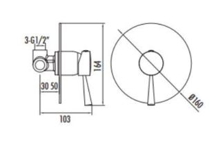 Смеситель для душа Creavit DFC2098 хром
