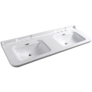 Раковина Kerasan Waldorf  4143K1bi/cr*3 Белая 150 см Раковина Kerasan Waldorf  4143K1bi/cr*3 Белая 150 см