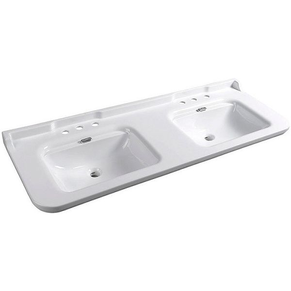 Раковина Kerasan Waldorf  4143K1bi/cr*3 Белая 150 см