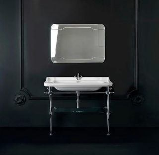 Раковина Kerasan Waldorf  4144K1bi/cr*1 Белая 120 см Раковина Kerasan Waldorf  4144K1bi/cr*1 Белая 120 см