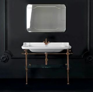 Раковина Kerasan Waldorf  4144K1bi/cr*1 Белая 120 см Раковина Kerasan Waldorf  4144K1bi/cr*1 Белая 120 см