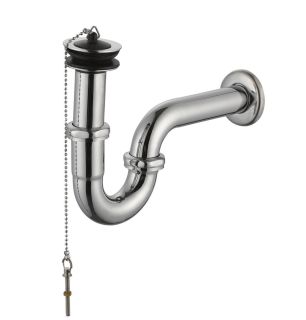 Сифон для раковины Creavit SF175 с сеткой для слива и пробкой хром