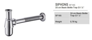 Сифон для раковины Creavit SF165 хром